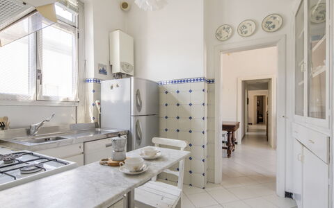 La Terrazza in Centro, Genova: Flooring, Interior Design, Floor, Ceiling, Furniture, Room, Kitchen, Home, Major Appliance, Countertop