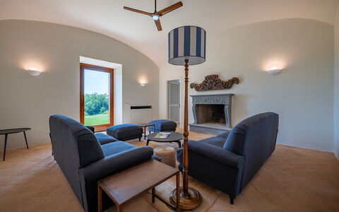 Tenuta Orsini 9+3: Furniture, Wall, Interior Design, Flooring, Floor, Lighting, Ceiling, Room, Chair, Living Room