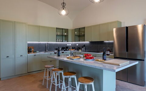 Tenuta Orsini 9+3: Kitchen, Furniture, Kitchen Appliance, Interior Design, Countertop, Flooring, Cabinetry, Ceiling, Wood, Light Fixture