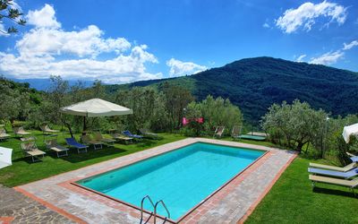 Villa Fabbroni - Fattoria San Polo: Swimming Pool, Property, Real Estate, House, Estate, Grass, Villa, Building, Sky, Home
