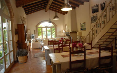 La Cenerara: Building, Room, Property, Ceiling, Interior Design, Furniture, House, Real Estate, Table, Floor