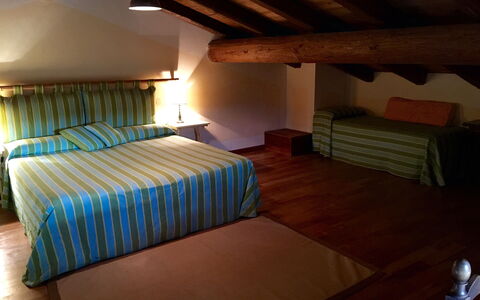 La Cenerara: Bedroom, Room, Bed, Furniture, Property, Attic, Building, Interior Design, Suite, House