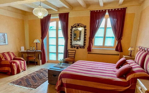 La Cenerara: Furniture, Interior Design, Wood, Flooring, Floor, Room, Textile, Ceiling, Bed, Bedroom