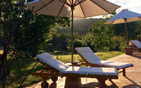 La Cenerara: Outdoor Furniture, Sunlounger, Furniture, Shade, Table, Leisure, Tree, Outdoor Table, Umbrella, Fashion Accessory