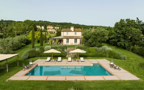 Villa Danilo: Sky, Swimming Pool, Building, Plant, Tree, Land Lot, Grass, Landscape, Rectangle, Natural Landscape
