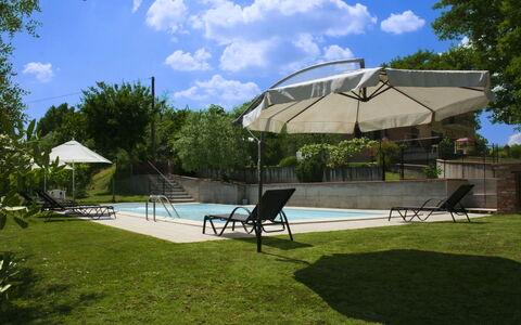 Podere San Bono: Swimming Pool, Umbrella, Outdoor Furniture, Furniture, Shade, Resort, Sunlounger, Chair, Eco Hotel, Garden