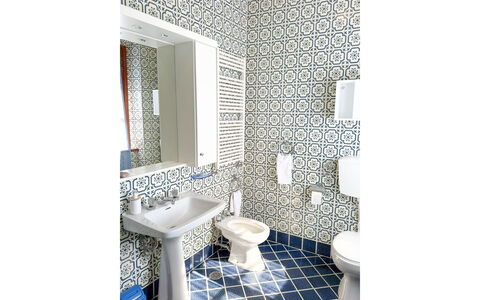 Villa Verniana: Flooring, Interior Design, Floor, Plumbing Fixture, Bathroom, Toilet Seat, Toilet, Tile, Bathroom Sink, Plumbing