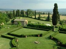 The Italian Style garden, view from the Villa