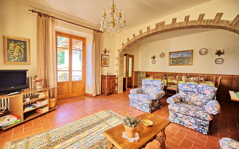 Casale Ambra: Property, Room, Building, Living Room, Furniture, Interior Design, Real Estate, House, Home, Floor