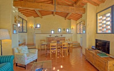 Collina 1: Room, Building, Property, Furniture, Interior Design, Floor, Hardwood, Ceiling, Living Room, Beam