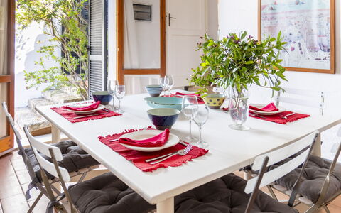 Casa Dei Lentischi: Furniture, Chair, Interior Design, Table, Dining Room, Kitchen & Dining Room Table, Tableware, Flooring, Textile, Room