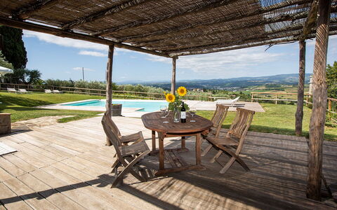 Arturo: Plant, Sky, Property, Table, Chair, Shade, Outdoor Furniture, Interior Design, Wood, Tree